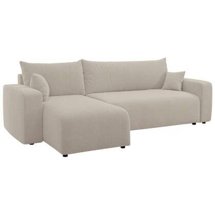 NADUVI Collection Hoekslaapbank Rosco links|rechts bouclé Beige