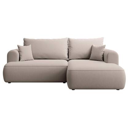 NADUVI Collection Slaaphoekbank Philipa S rechts velvet Grijs