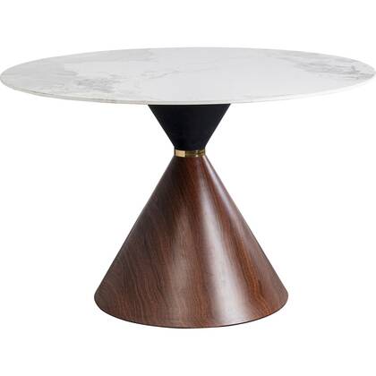Kare Design Cono Eettafel keramiek 120cm Messing