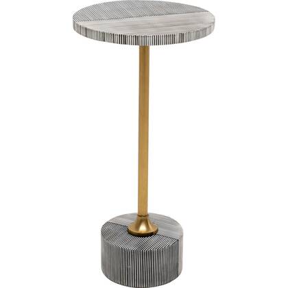 Bijzettafel Domero Double Ø25cm en wit Kare Design Zwart