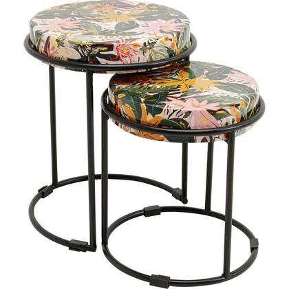 Kare Design Jungle bijzettafel - Set van 2 Multicolor