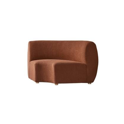Tikamoon - Modulaire fauteuil van massief acaciahout terracotta stof