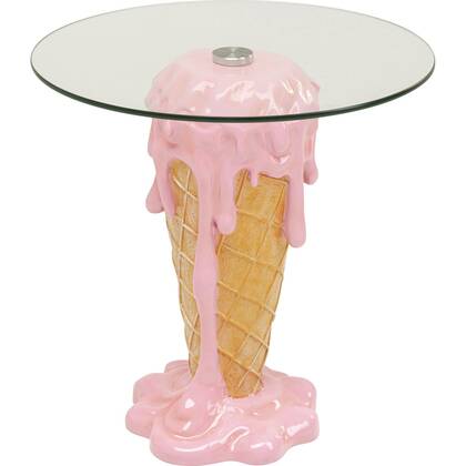 Bijzettafel ijs Ø48cm Kare Design Roze