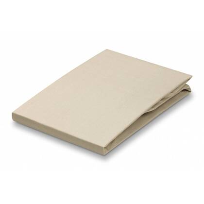 Percale Topper Hoeslaken Linen | 140 cm x 220 cm | Beige | Katoen