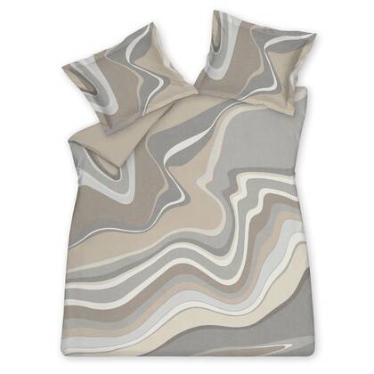 Dekbedovertrek Marble Stone | 240 cm x 240 cm | Grijs | Beige