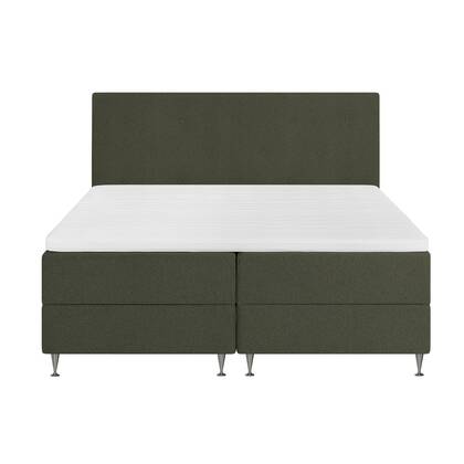 by fonQ Nubo Boxspring met Opbergruimte en Hoofdbord - 180 x 200 cm - Mos Groen