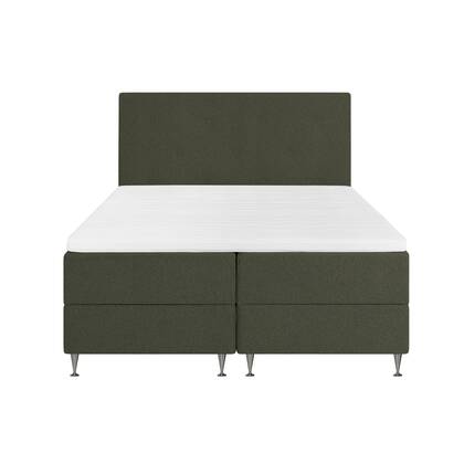 by fonQ Nubo Boxspring met Opbergruimte en Hoofdbord - 160 x 200 cm - Mos Groen