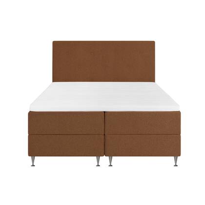 by fonQ Nubo Boxspring met Opbergruimte en Hoofdbord - 160 x 200 cm - Terra Rood