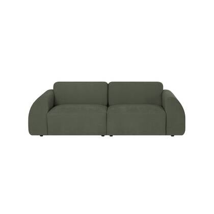 by fonQ Bink 2,5-zitsbank - Bouclé - Mos Groen