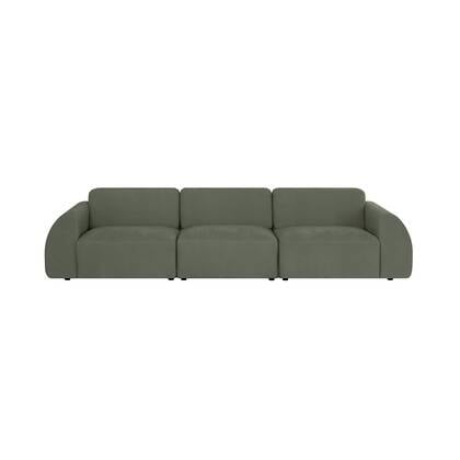 by fonQ Bink 3-zitsbank - Bouclé - Mos Groen