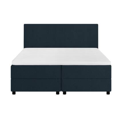by fonQ Stilo Boxspring met Opbergruimte en Hoofdbord - 180 x 200 cm - Blauw