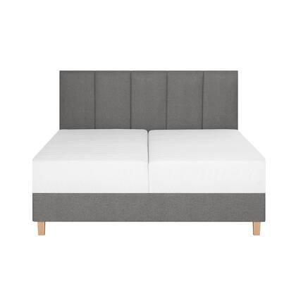 by fonQ Fjora Boxspring met Opbergruimte 140 x 200 cm - Steen Grijs