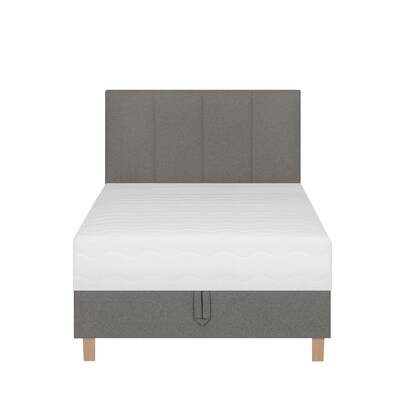 by fonQ Fjora Boxspring met Opbergruimte 120 x 200 cm - Steen Grijs