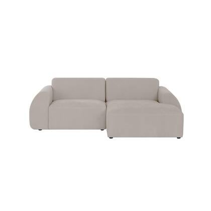 by fonQ Bink 2,5-zits Hoekbank met Chaise Longue Rechts - Bouclé - Ecru Beige