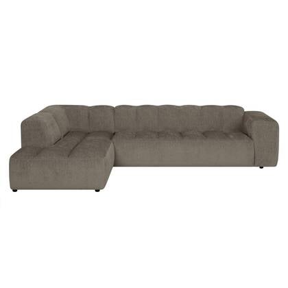 by fonQ Plume 3-zits Hoekbank Links - Chenille - Mocca Bruin