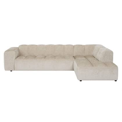 by fonQ Plume 3-zits Hoekbank Rechts - Chenille - Beige