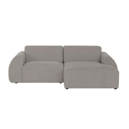 by fonQ Bink 2,5-zits Hoekbank met Chaise Longue Rechts - Bouclé - Grijs