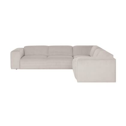 by fonQ Wonder 6-zits Hoekbank - Rib - Zand Beige