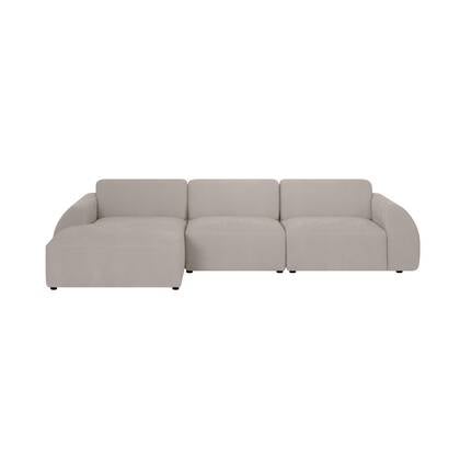 by fonQ Bink 3-zits Hoekbank met Chaise Longue Links - Bouclé - Ecru Beige