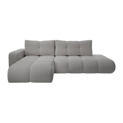 by fonQ Charme Hoekbank Links met Slaapfunctie - Chenille - Grijs