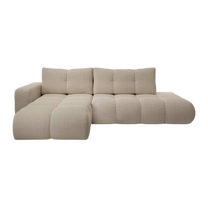 by fonQ Charme Hoekbank Links met Slaapfunctie - Chenille - Beige