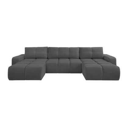 by fonQ Charme U-bank met Slaapfunctie  - Chenille - Antraciet