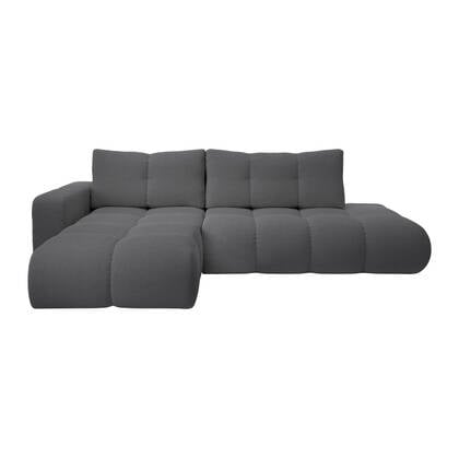 by fonQ Charme Hoekbank Links met Slaapfunctie - Chenille - Antraciet