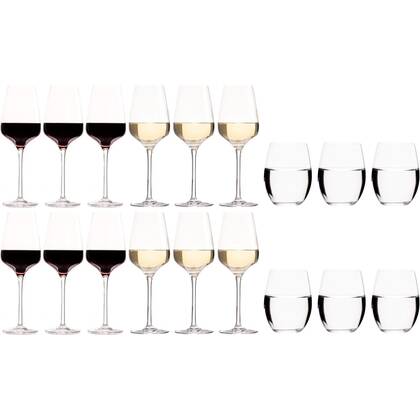 Chef & Sommelier Wijnglazenset Sublym (Rode wijnglazen & Witte wijnglazen & Waterglazen) - 18 delige set Transparant