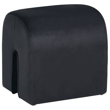 Beliani - MODOC - Poef - Zwart - 35 cm - Fluweel