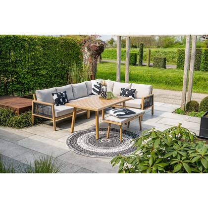 Garden Impressions Decala lounge dining set - 3-delig Bruin