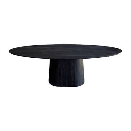 Old Inn - Eetkamertafel Oslo ovaal Zwart 240cm
