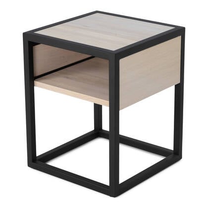 SPINDER DESIGN DIVA ONE-NIGHTSTAND Nachtkast - White Sand | Zwart Beige