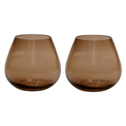 Vase The World - Tasman XS taupe Ø12,5 x H11,5 cm 2 stuks