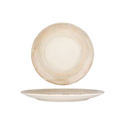 Bonna Dinerbord - Patera - Porselein - 25 cm - set van 6 Bruin