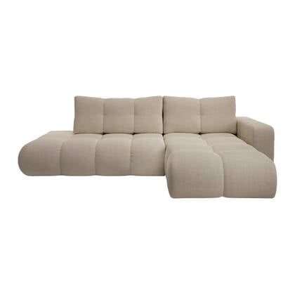 by fonQ Charme Hoekbank Rechts met Slaapfunctie - Chenille - Beige