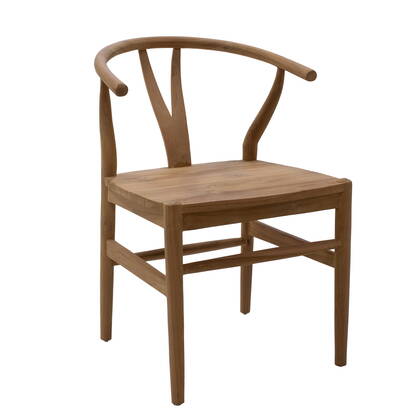 DÉJA Living - Tuinstoel - Naturel Teakhout - Zithoogte 47cm - Skye - Set van 2 Bruin