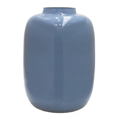 Vase The World - Artic M light blue-grey Ø25 x H35 cm Blauw