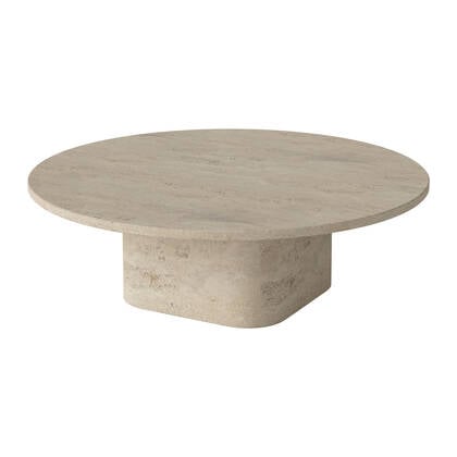 Bolia Eida Salontafel - H 28 x Ø 90 cm - Travertijn Beige