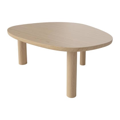 Bolia Latch Salontafel - B 100 x D 80 cm - Witgepigmenteerd Geolied Eiken 