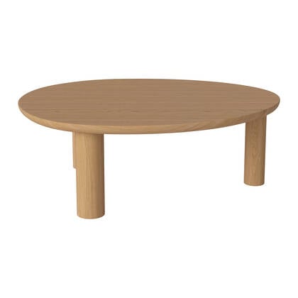 Bolia Latch Salontafel - B 110 x D 90 cm - Witgepigmenteerd Geolied Eiken Bruin, Beige