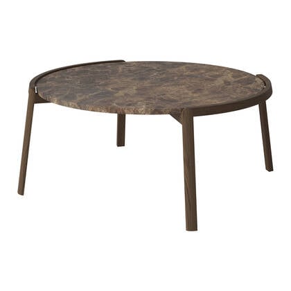 Bolia Mix Salontafel Large - Bruin / Marmer - Donker Geolied Eiken