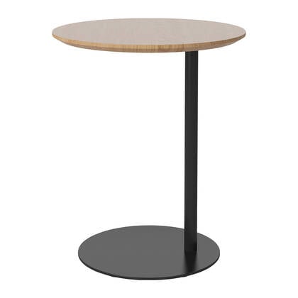 Bolia Pillar Bijzettafel - Geolied Eiken - Zwart Staal Bruin