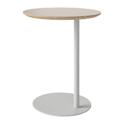 Bolia Pillar Bijzettafel - Witgepigmenteerd Geolied Eiken - Grijs Staal Beige, Bruin