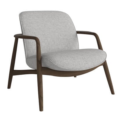Bolia Bowie Fauteuil - Donker Eiken - Licht Grijs