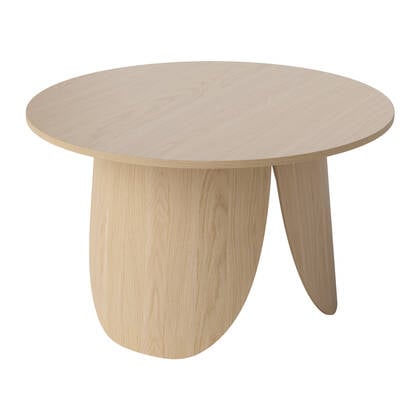 Bolia Peyote Salontafel - H 45 x Ø 80 cm - Witgepigmenteerd Gelakt Eiken Beige, Bruin