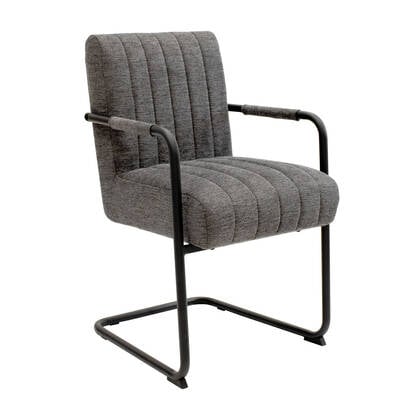 Kick buisframe stoel Isa - Donker Grijs