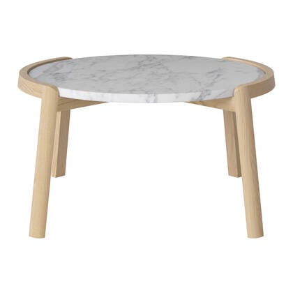 Bolia Mix Salontafel Medium - Wit / Marmer - Witgepigmenteerd Geolied Eiken Wit, Grijs