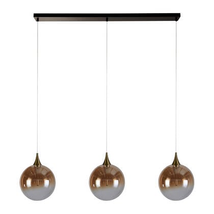Searchlight Alchemy Hanglamp 3-lichts Goud, Oranje
