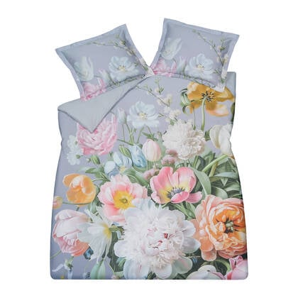 Vandyck Fleur Festive Dekbedovertrek 200x200/220 cm - Lavender Blue