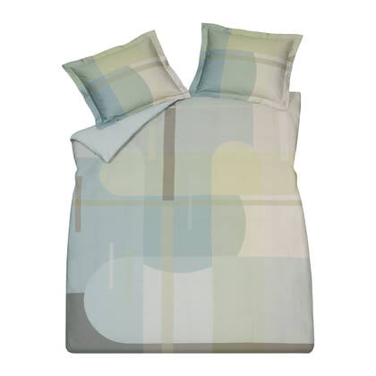 Vandyck Lush Lagoon Dekbedovertrek 240x200/220 cm - Thyme Groen, Blauw, Beige